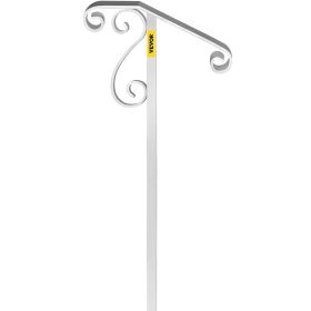 VEVOR Handrails for Outdoor Steps, Fit 1 or 2 Steps Outdoor Stair Railing, Single Post Wrought Iron Handrail Flower Design
