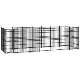 Outdoor Dog Kennel Steel 138.9 ft²